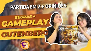 GUTENBERG  Regras  Gameplay  Opiniões  mundogalapagos [upl. by Devland619]