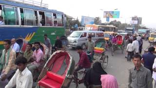 Incredible traffic in Dhaka Bangladesh in HD 2014 part 2 [upl. by Aihcropal]