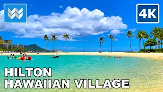 4K Hilton Hawaiian Village Waikiki Beach Resort in Honolulu Oahu Hawaii USA  Hotel Walking Tour [upl. by Eirolav]