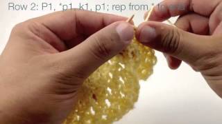 How to Knit the Perforated Lace Stitch English Style [upl. by Ysied]