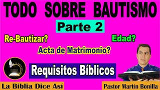 H REQUISITOS REALES para BAUTISMO 2 ¿Acta de Matrimonio ¿ReBautizar ¿Edad [upl. by Airotal]