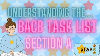 Understanding the BACB Task List part A [upl. by Lavro]