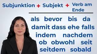 Deutsche Grammatik B2 C1 Deutsche Konnektoren  Subjunktionen  Satzbau  Deutsch lernen  German [upl. by Asoral257]