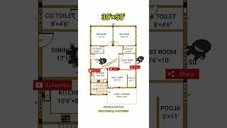 30 × 50 ft house plan  30 by 50 home design  1500sqft 3bhk village plan  gharkanaksha 3dplan [upl. by Huber]