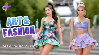 Art and Fashion Inspiration  AI Fashion Show lookbook [upl. by Bethesda]