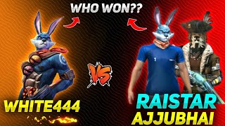 WHITE444 VS RAISTARAJJUBHAI  1 VS 2 CUSTOM ROOM  WHO WON [upl. by Dunham188]