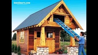 10x10 Storage Shed With Loft Plans amp Blueprints For Making A Two Story Shed [upl. by Ahsenyl]