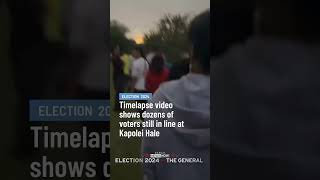 Timelapse video shows a long line of voters at Kapolei Hale [upl. by Essirahs34]