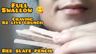 craving swallow video 🤤 red slate pencil Anjali Dhaka asmr baby craving relaxing satisfaction crunch [upl. by Bride]