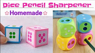 How to make Sharpener Box  Dice Sharpener decoration  DIY Dice Pencil Sharpener at home [upl. by Ollie]