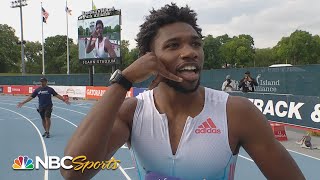 Noah Lyles dials up a 1960 to crush NYCs 200m field  NBC Sports [upl. by Ecilahc]