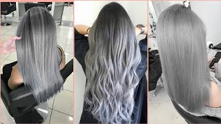 GORGEOUS GRAY HAIR COLOR IDEAS FOR GIRLS  COLOR DE PELO GRIS [upl. by Emmey]