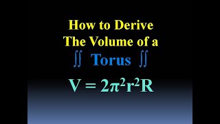 One way to Derive the Torus Volume Formula [upl. by Nirroc607]