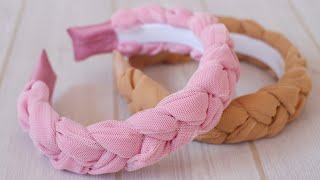 PUFFY Braided Headband Tutorial  DIY Hard Headband Design Ideas [upl. by Atinehc585]