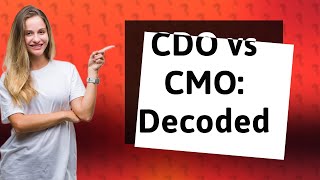 How is a CDO different from a CMO [upl. by Redman101]