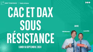 CAC et DAX sous résistance  100 Marchés  matin  16092024 [upl. by Okramed]