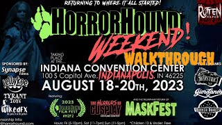 Walkthrough of ​Horrorhound WeekendMaskfest Indianapolis 2023 [upl. by Charie]