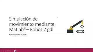 Simulación de movimiento de un robot de 2 GDL mediante Matlab [upl. by Stets]