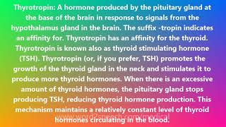 Thyrotropin  Medical Meaning [upl. by Wickham]