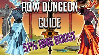 AQW DUNGEON GUIDE  Greatblade of the Entwined Eclipse 51 DMG BOOST [upl. by Hallsy]