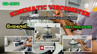 Kinematic Viscometer  Viscosity test in sinhala  Kinematic Viscosity Experiment GD 265C Procedure [upl. by Junette]