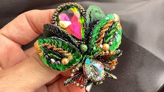 Beautiful Brooche made with hardwork diy diybeads handmade jewelry [upl. by Anselmo]