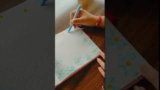 PAGE BORDER 💙😍✨  Page border ideas for journals and projects shorts ytshorts [upl. by Tatiana]