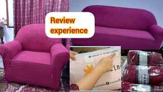 POTHOHAR RIFS VILOGS K LINEN SOFA COVER REVIEW MY NEW SOFA COVERS [upl. by Phia]