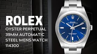 Rolex Oyster Perpetual 39mm Automatic Steel Mens Watch 114300 Review  SwissWatchExpo [upl. by Arlon370]