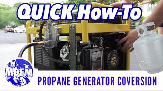 CONVERT YOUR GENERATOR TO PROPANE  QUICK HOWTO VERSION [upl. by Airtap]