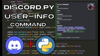 How to make a userinfowhois command in discord bot discordpy [upl. by Aket]