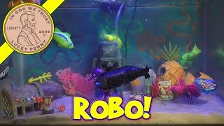 SpongeBob Aquarium I Try PlastiMake New Robo Fish [upl. by Anirbak]