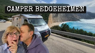 WK101🇬🇷  CAMPERBEDGEHEIMEN  WONEN IN ONZE CAMPER [upl. by Dwyer803]