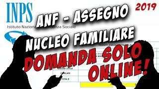 Tutorial Assegno Familiare 2019 online  telematico [upl. by Lorinda37]