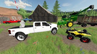 Hudson Buys Old Farm Full of Trucks and Tractors  Farming Simulator 22 [upl. by Mishaan]