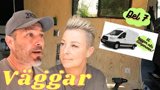 VI BYGGER VÅR EGNA CAMPERVAN Del 7 Börjar med väggarna och monterar påsmarkis mm [upl. by Aniratak]