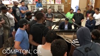 Classical Pianist Performs DrDre Mashup in Compton [upl. by Gere]