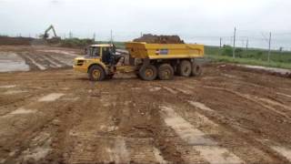 Volvo A30F with BECO MAXXIM 600 trailer payload 60T [upl. by Ennairol977]