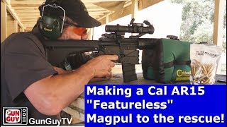 Building a California featureless AR15  Magpul to the rescue [upl. by Eenat883]