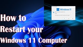 How to Restart your Windows 11 Computer [upl. by Clova]