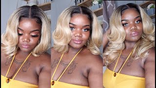 Blonde Melted Transparent HD Lace Frontal Wig Perfect Hairline Outre Julianne [upl. by Bierman]