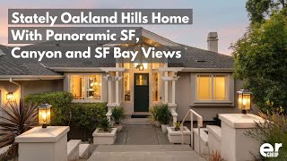 Stately Oakland Hills Home With Panoramic SF Canyon and SF Bay Views [upl. by Felty298]