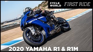 2020 Yamaha YZFR1 And YZFR1M Review  First Ride [upl. by Thay621]