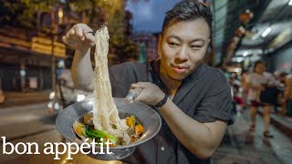 We Tried Bangkoks Legendary Crab Glass Noodles  Street Eats  Bon Appétit [upl. by Nunnery]