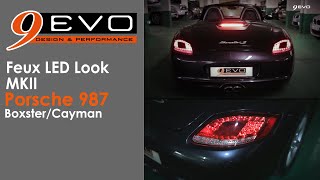 9EVO  Feux LED Look MKII pour Porsche BoxsterCayman 987 [upl. by Odlanor]