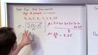 Lesson 17  Calculating Standard Deviation Statistics Tutor [upl. by Ecnahc129]