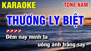 Karaoke Thương Ly Biệt Tone Nam Nhạc Sống  Nguyễn Linh [upl. by Idonah]