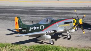 P51 Mustang RC Warbird Flight Review in HD [upl. by Sherrod]