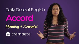 DailyDose English  Accord Meaning  Verbal Lesson [upl. by Rochester]