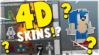 How to Get 4D SKINS in MCPE  Minecraft PE Pocket Edition [upl. by Kcirdneked]